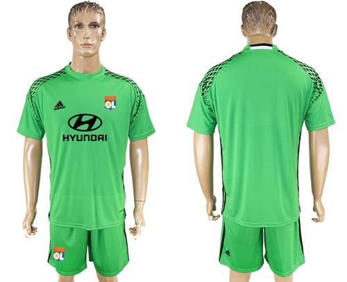 Lyon Blank Green Goalkeeper Soccer Club Jersey - Click Image to Close